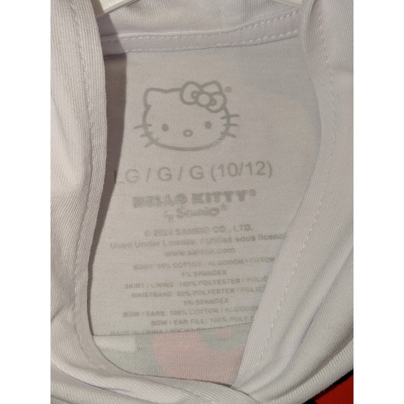 Hello Kitty Dress Hooded Dress Red‎ Polka Dot Tulle Skirt Girls Size L 10/12 NWT - Picture 5 of 11